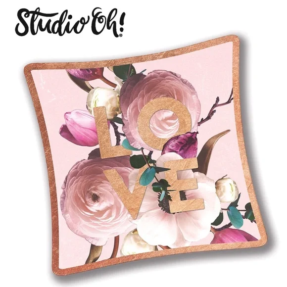 Studio Oh! Large Glass Trinket Dish: LOVE