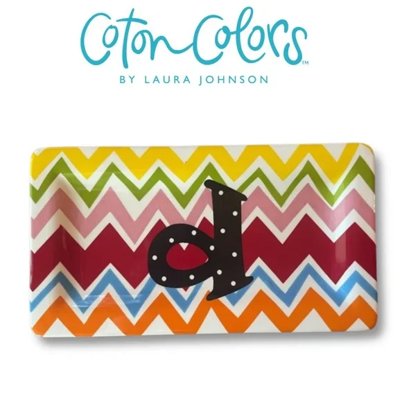 Coton Colors Bargello Mix Chevron Rectangular Tray