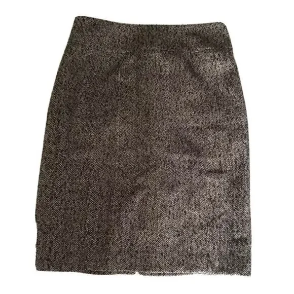 Michael Kors Size 10 brown tweed pencil skirt