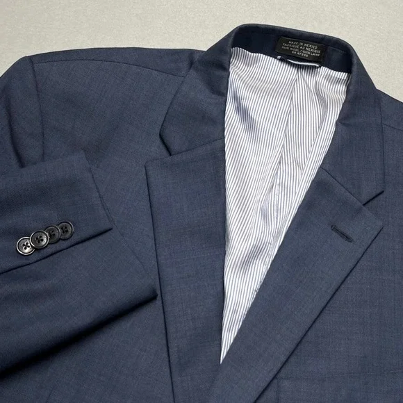 New Tommy Hilfiger Blazer Men Wool Suit Jacket Sport Coat 38R Nave Blue 2 button