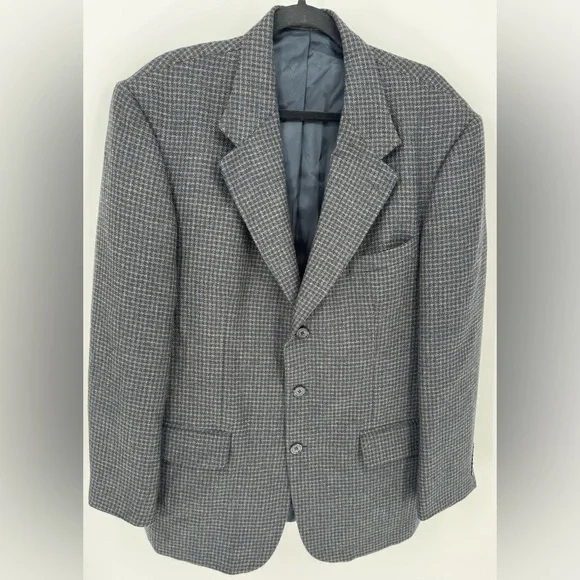 Oscar de la Renta Vintage 100% Wool Tweed Blazer Suit Jacket
