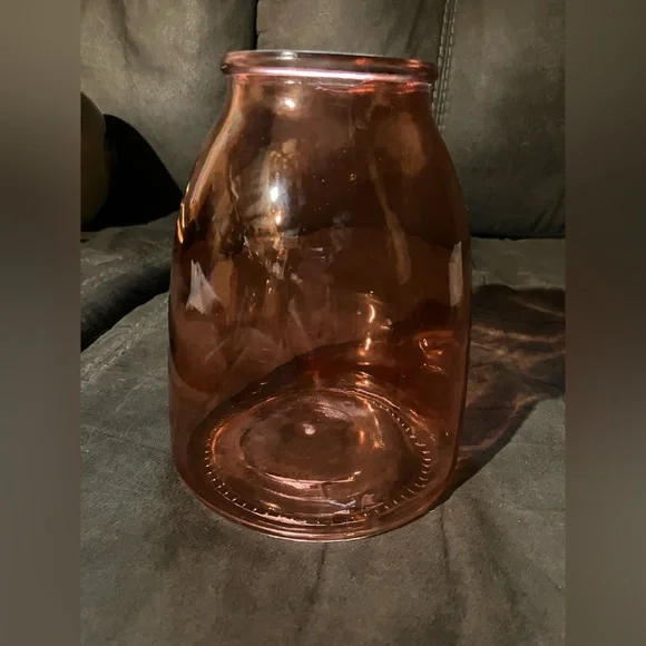 Elegant Pink Glass Vase