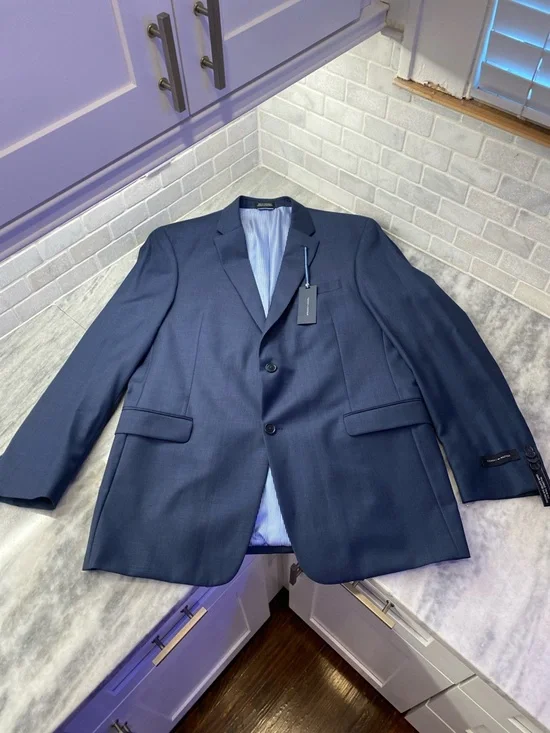 Tommy Hilfiger Men's Navy Blue Two-Button Sport Coat