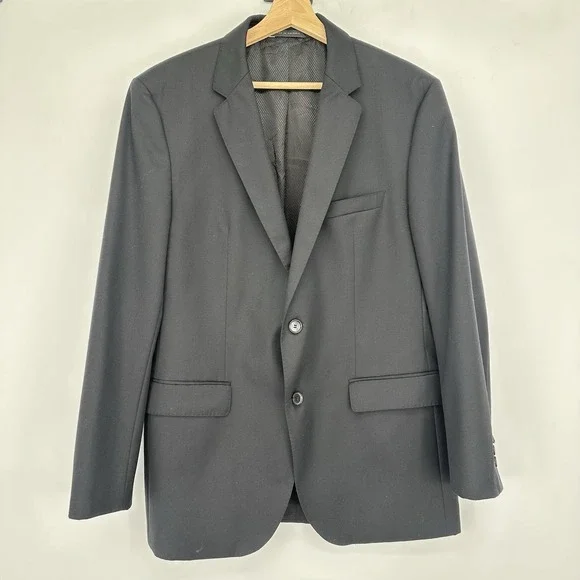 Hugo Boss James 3 Sport Coat Mens 42R Black 100% Virgin Wool Blazer Jacket