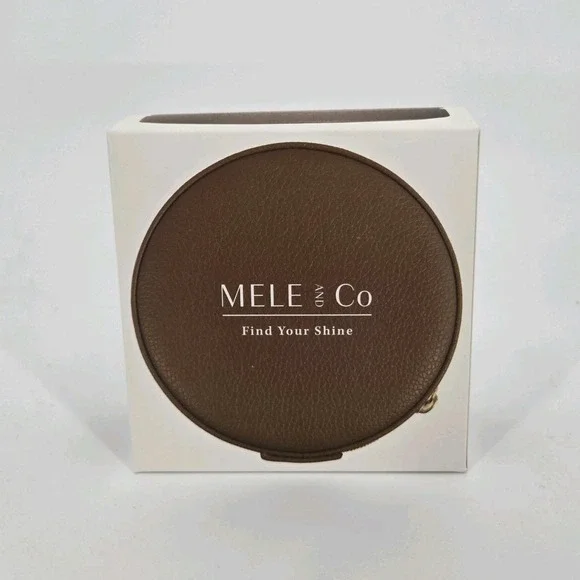 BRAND NEW IN BOX Mele & Co. Passage Travel Jewelry Case‎ Brown Faux Leather