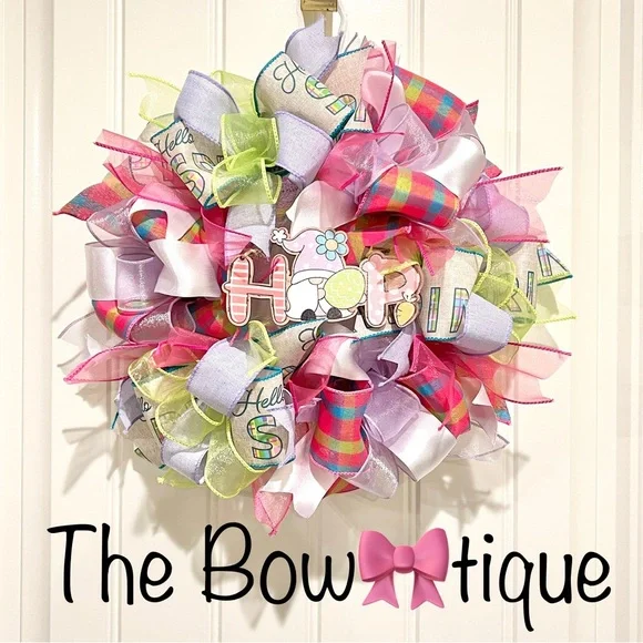 13” Easter Ribbon Wreath 
