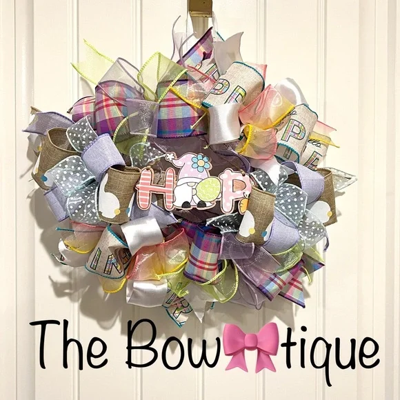 13” Easter Ribbon Wreath 
