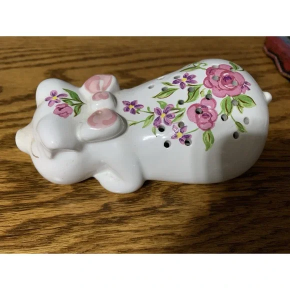 Vintage AVON Porcelain Napping Piggy Pomander