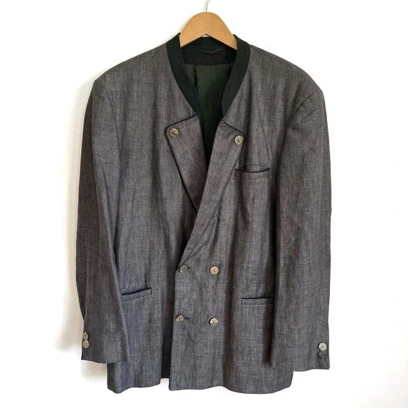 Lodenfrey Austrian Linen Jacket Loden Style‎ Blazer Made in Austria L