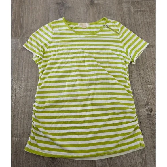 Michael Kors Striped Top Zipper Shoulder Size 1X