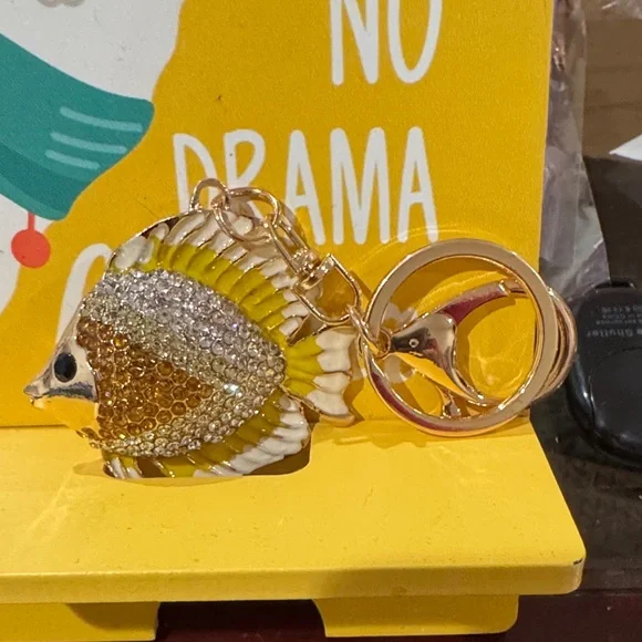 Gold and Silver Fish Keychain