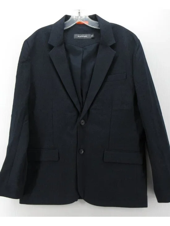 Bluffworks Sport Coat 42 Navy Gramercy Blazer Performance Slim Travel