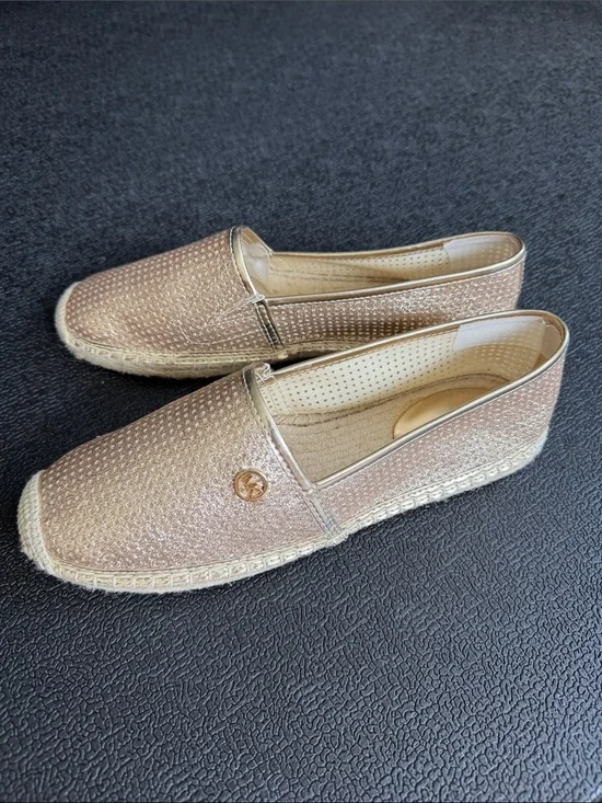 Michael Kors Rose Gold Slip-On Espadrille Flats size 7.5