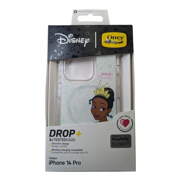 Q9. OtterBox Disney‎ iPhone 14 Pro Symmetry Series Case Ultra Sleek TIANA BEAUTY