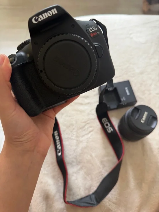 Canon - EOS Rebel T7 DSLR Video Camera with 18-55mm Lens - Black