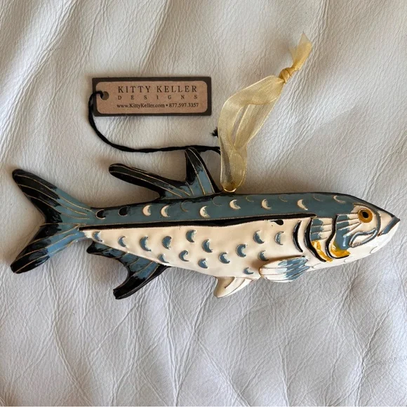 Kitty Keller Fish Ornament Hanging Tarpon Salt Water
