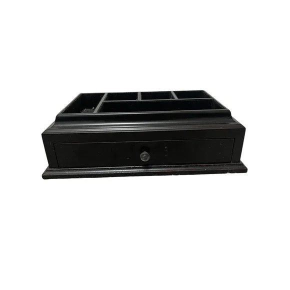 Bombay Company Wood Gentlemen's Valet Desk Tray Jewelry Box Dresser with‎ Drawer