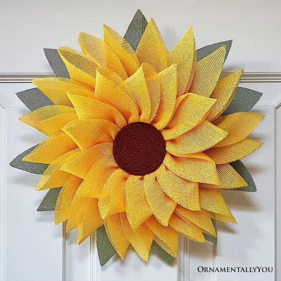 Charming Burlap Sunflower 22
