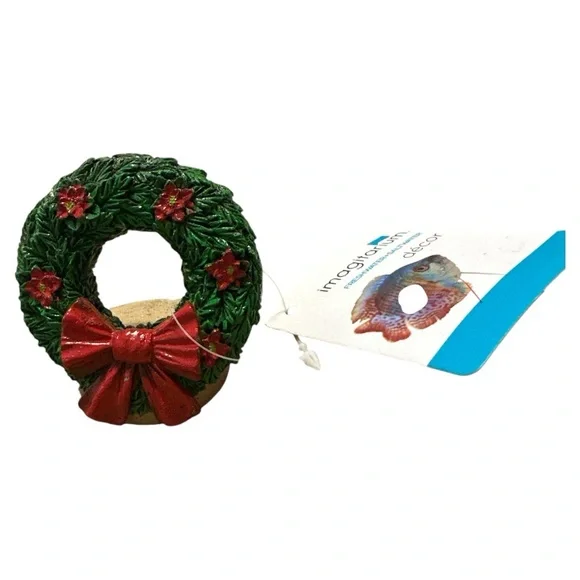 Imagitarium Christmas Wreath Aquarium Decor