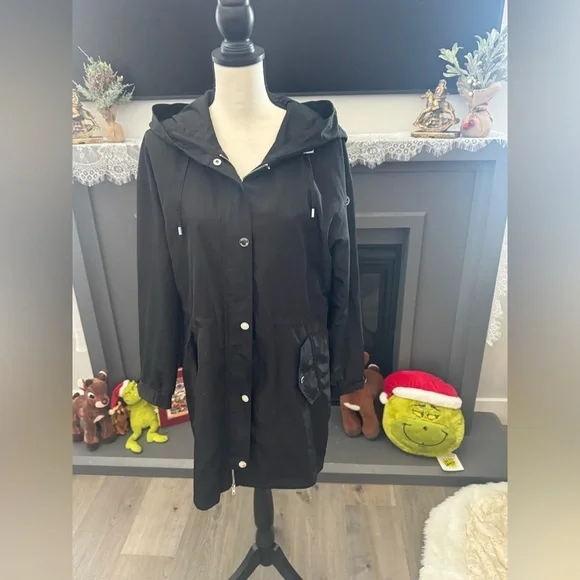 Michael Kors Black Hooded Anorak Jacket Women’s Size M