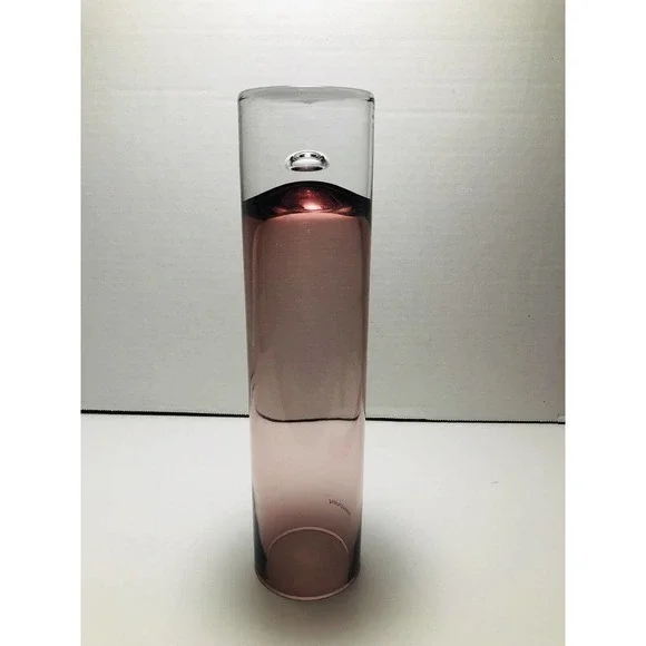 Handmade Cylinder Glass Pink Vase