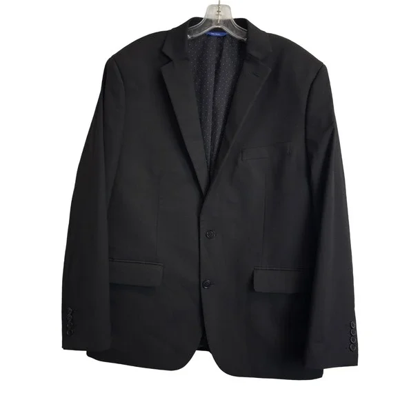 Apt. 9 Performance Slim Fit Blazer Mens 44R Black Premier Flex Two Button Jacket