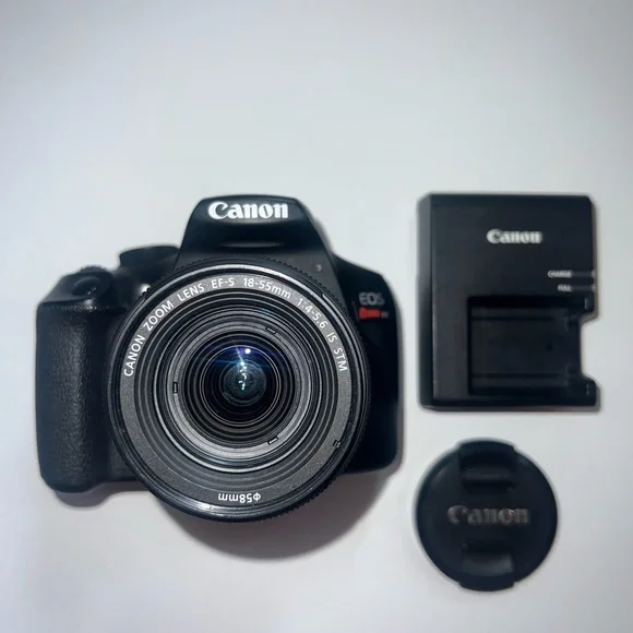 Canon EOS Rebel T6 Digital SLR Camera with 18-55mm Lens and Charger