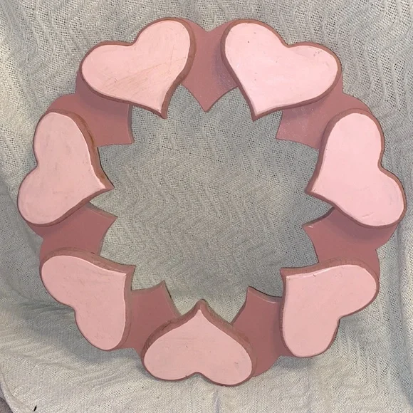 Handmade Large Wood Heart Wreath