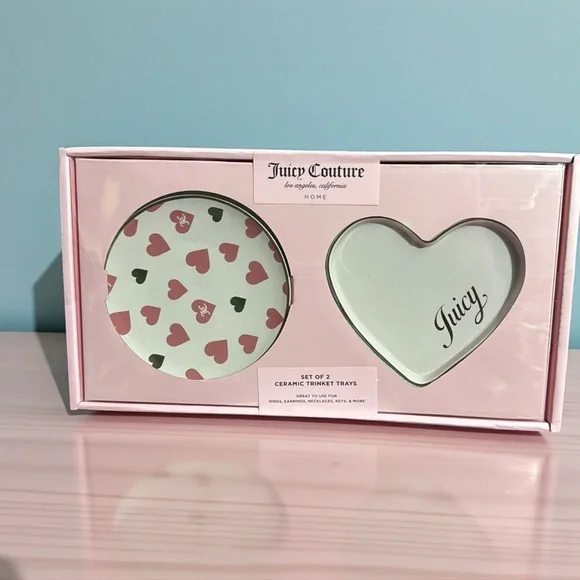 Juicy Couture Ceramic Trinket Trays Set