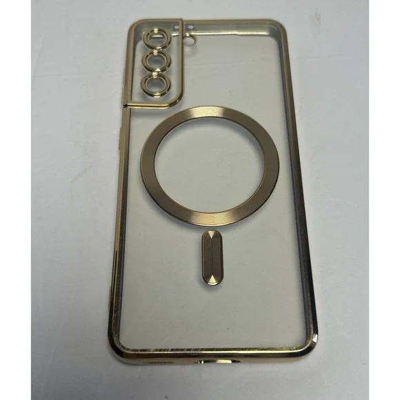 Clear And Gold Case Samsung Galaxy S26 Ultra S25 S24 S23 S22