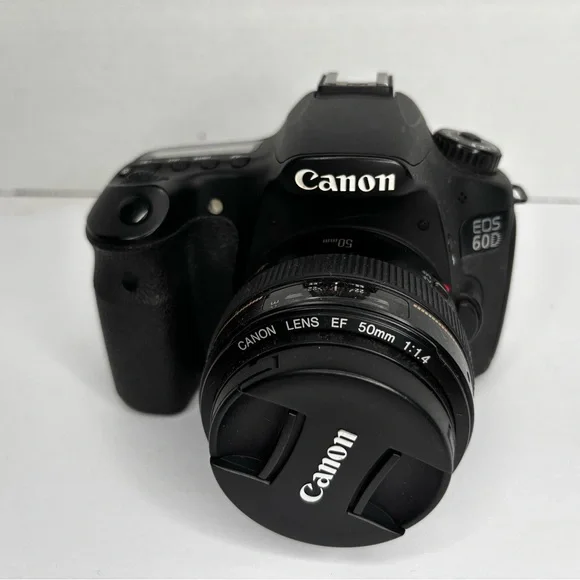 Canon EOS 60D Black Digital Camera and Cannon 50mm 1:1.4 lens