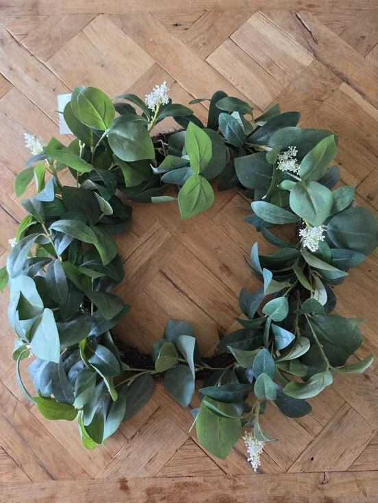 Hearth & Hand Artificial Wreath Tag - White and Gold Accents