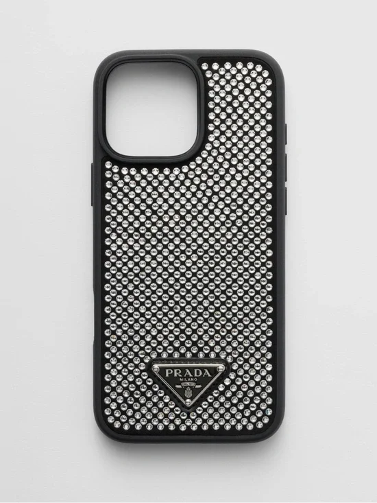 Prada Crystal Rhinestone iPhone 16 Pro Max Case