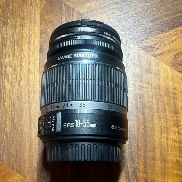 Canon EF-S 18-55mm f/3.5-5.6 IS Lens w/ Image Stabilizer & 58mm with Filter