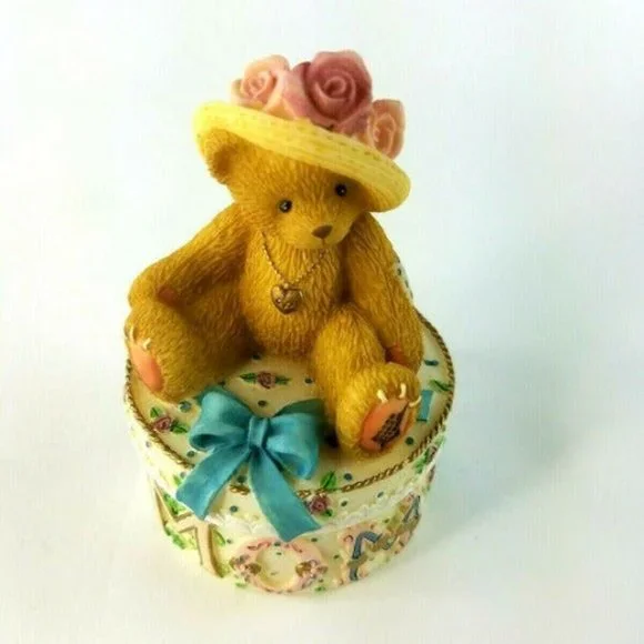 2001 Cherished Teddies MOM Covered Box #306614A With Original Packaging ENESCO