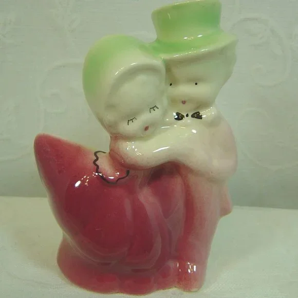 Vintage dancing couple planter or vase