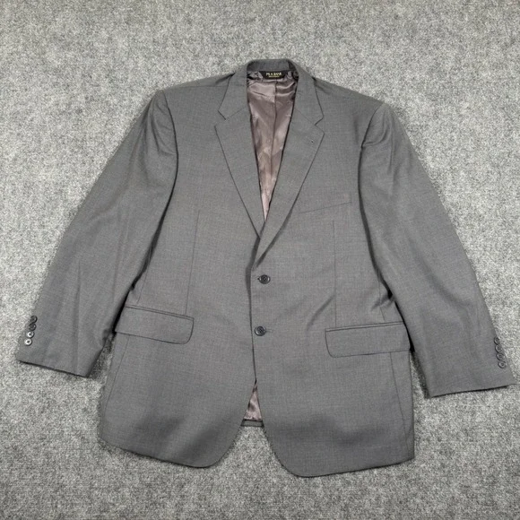 Jos A‎ Bank Signature Blazer Size 46R Gray Gold Tailored Fit Wool Blazer Men's