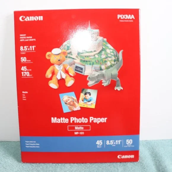 Canon Pixma Matte Photo Paper 50 Sheets 8.5x11New Open Box
