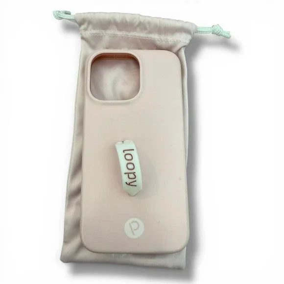 Loopy iPhone 13‎ Pro Case Pink Silicone Loop Grip