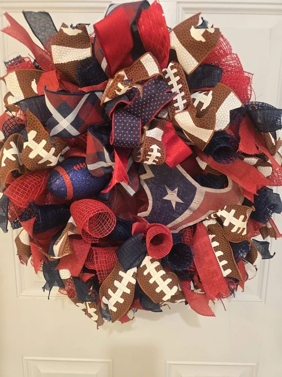 Houston Texans Football Decorative Wreath - Home Accents