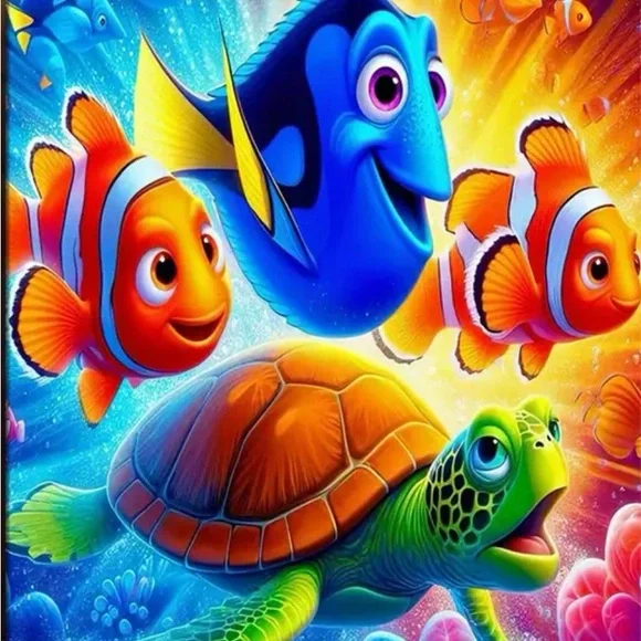 Diamond Paint art kit, finding Nemo, 12” x 12”, all tools included, brand new
