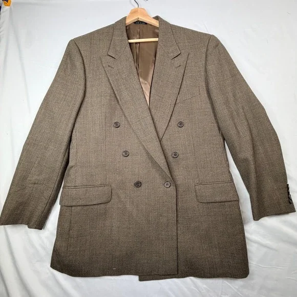 Joseph Abboud Nordstrom Men's Double Breasted Blazer Brown Made in USA