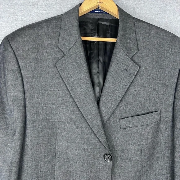 Ralph Lauren 44L Sport Coat Blazer Jacket 3Button Gray 90s‎