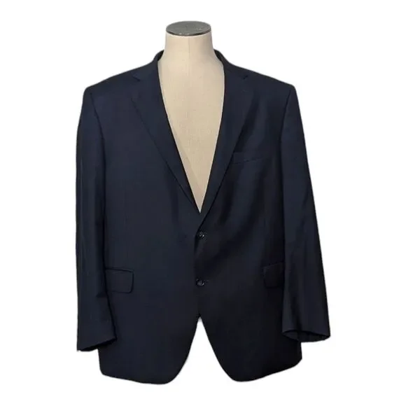 Peter Millar 100% Wool Dual Vent Sport Jacket Blazer 48R Dark Grey Two Button
