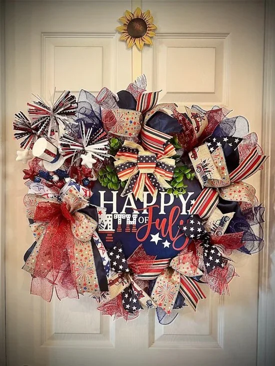 Custom 4th of July Wreath