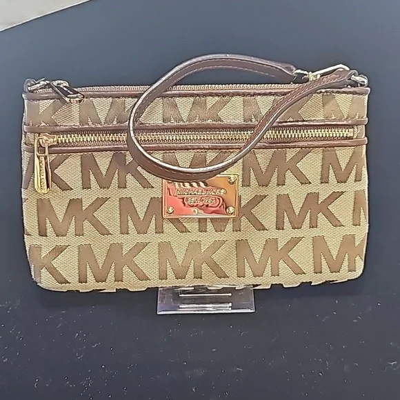 Michael Kors Brown Logo wristlet