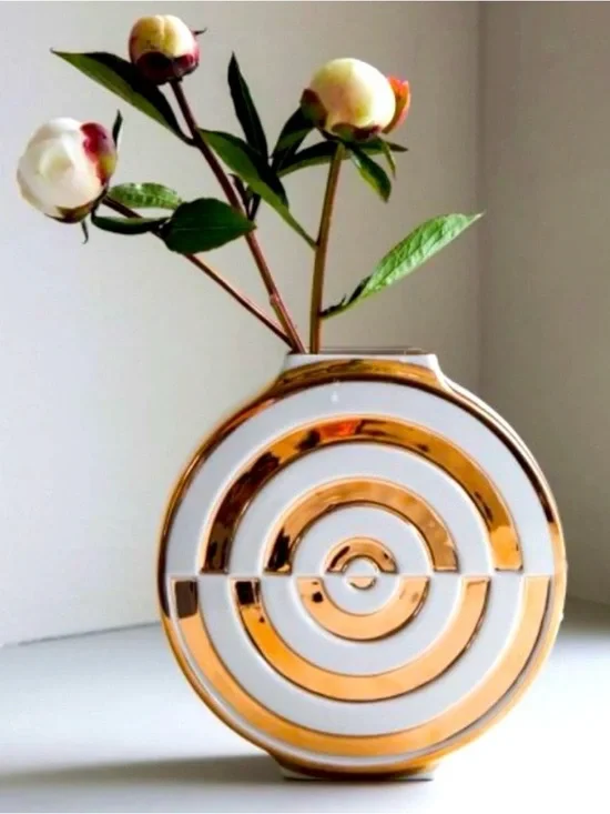 Jonathan Adler White & Gold Vase