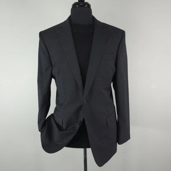 Brooks Brothers Suit Jacket Mens 40R Gray Explorer Madison Fit Stretch 2 Button