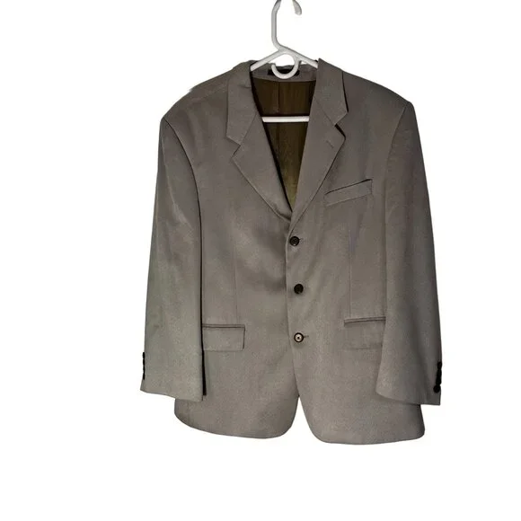 Giorgio Moreschi Vintage Men's Grey Sport Coat 42S Union Made Canada Faux Suede