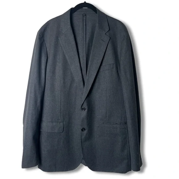 J.Crew - Men’s Ludlow Slim Suit Jacket Moon Worsted Wool Cotton Gray - Sz. 44L